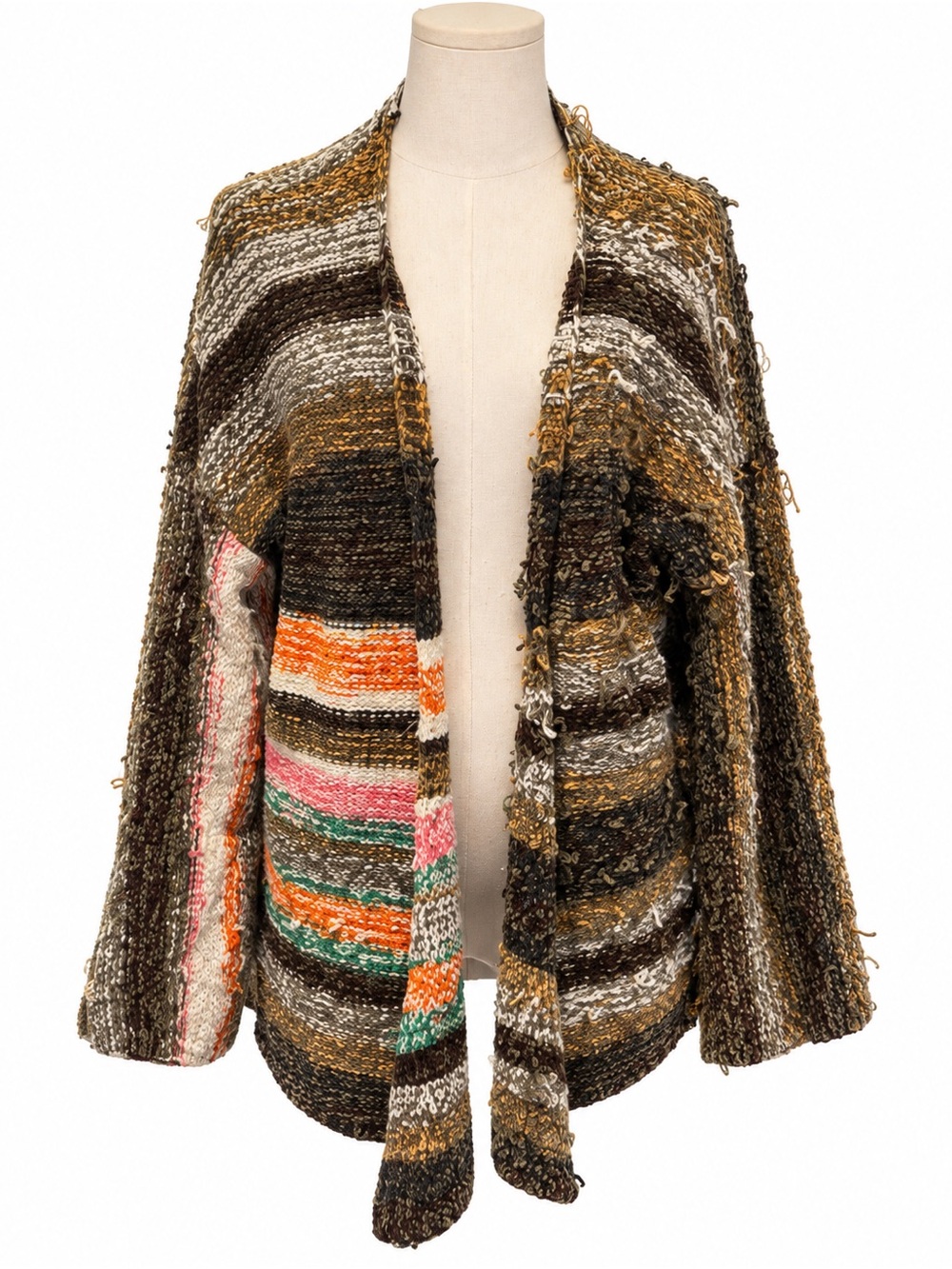 POL Distressed Oversized Open-Front Cardigan Sweater – Size Small